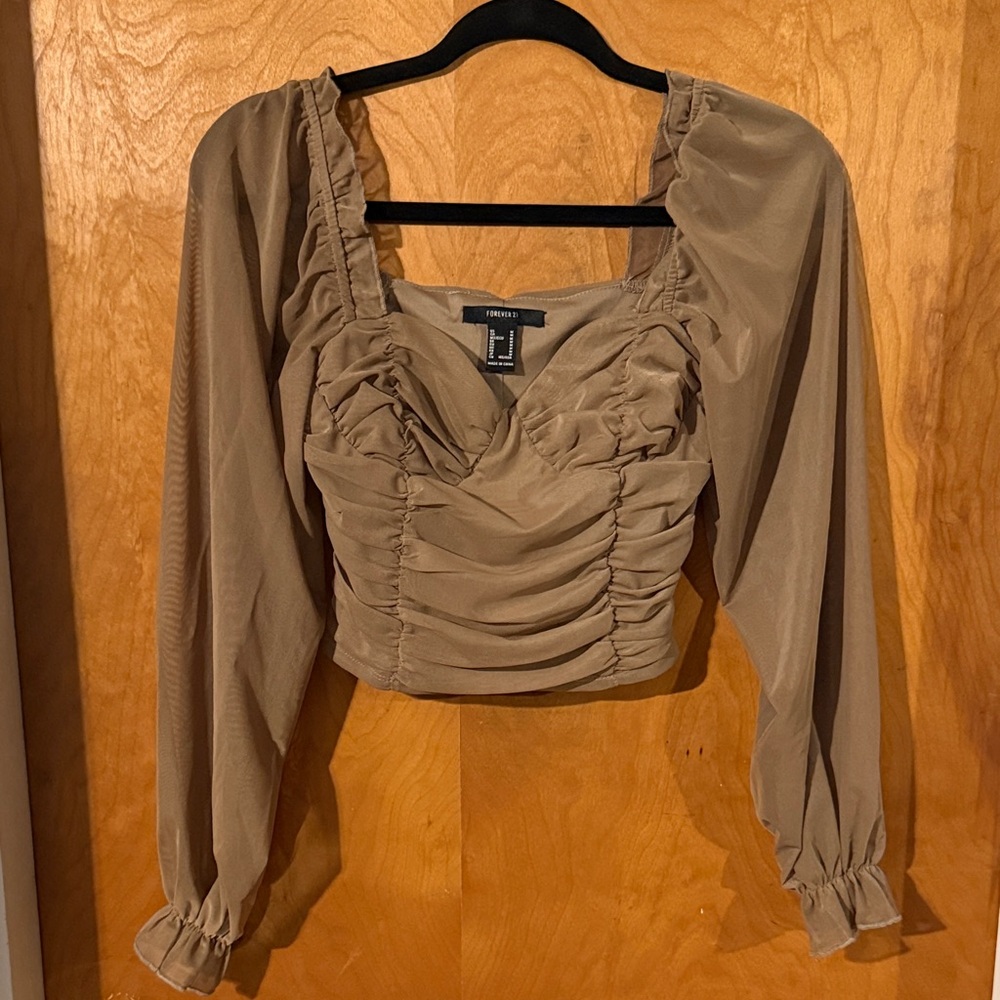 Forever 21 Light Brown Bustier Style Top